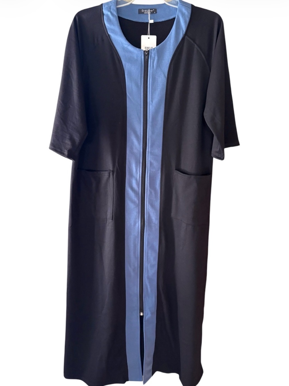 NWT Ekouaer Loungewear Duster Housecoat  Robe House Dress With Pockets Size S